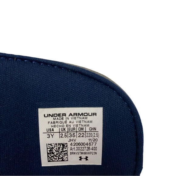 Bundle Of 2 Under Armour Boys Blue Slide Sandals Size 2Y/3Y - Picture 8 of 14